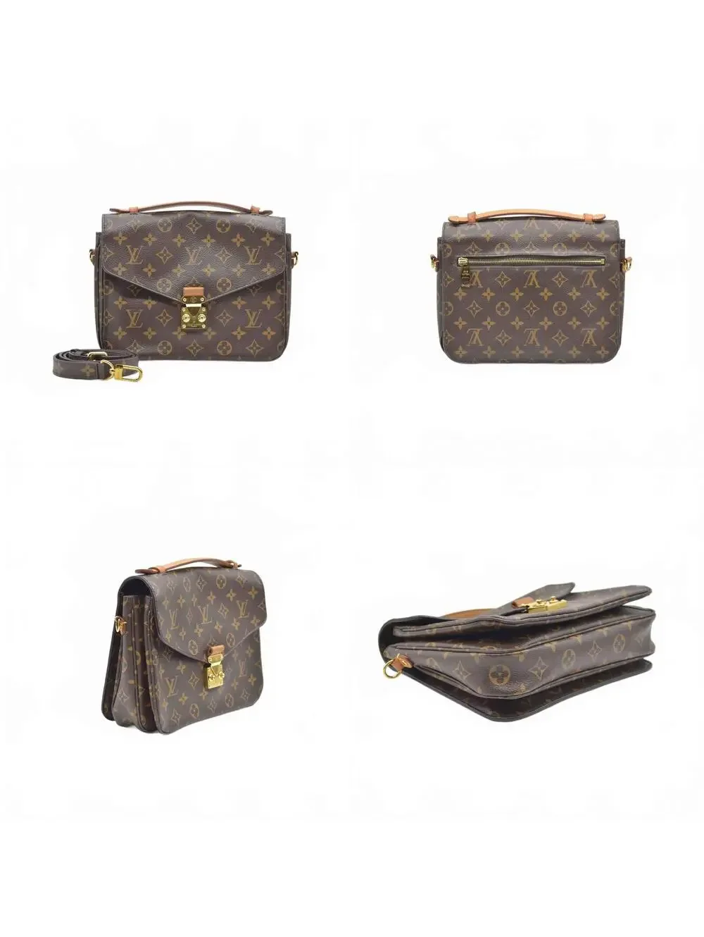 $2750 Louis Vuitton Monogram Pochette Metis PL1138